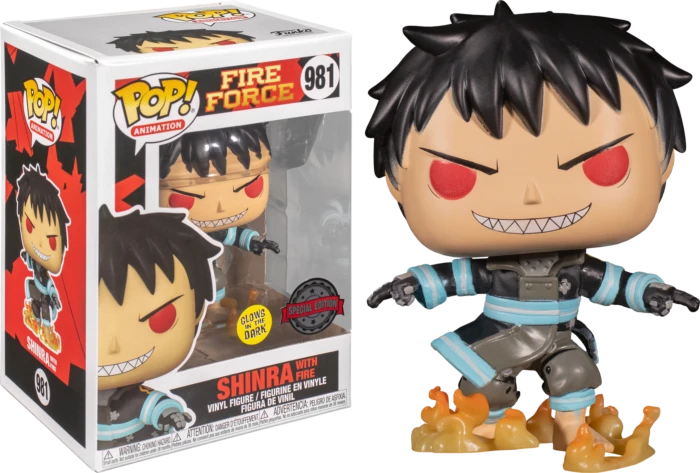 The Amazing Collectables Funko Pop! Fire Force - Shinra With Fire Glow In The Dark #981 4 The Amazing Collectables Funko Pop! Fire Force - Shinra With Fire Glow In The Dark #981