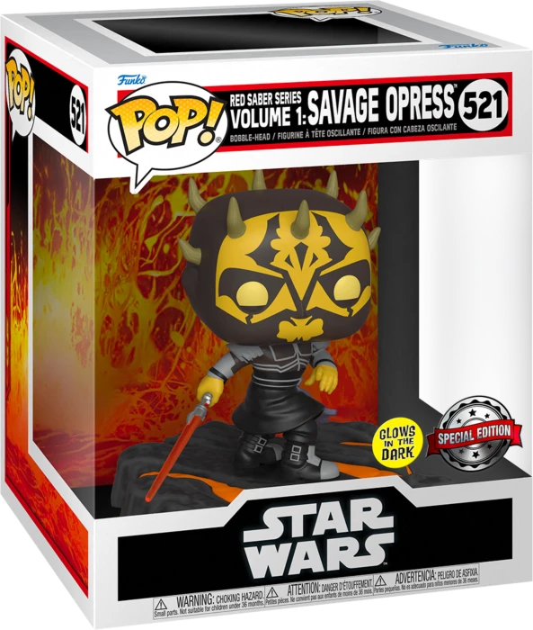 The Amazing Collectables Funko Pop! Star Wars: Red Saber Series Volume 1 - Savage Opress Glow In The Dark Deluxe #521 6 The Amazing Collectables Funko Pop! Star Wars: Red Saber Series Volume 1 - Savage Opress Glow In The Dark Deluxe #521