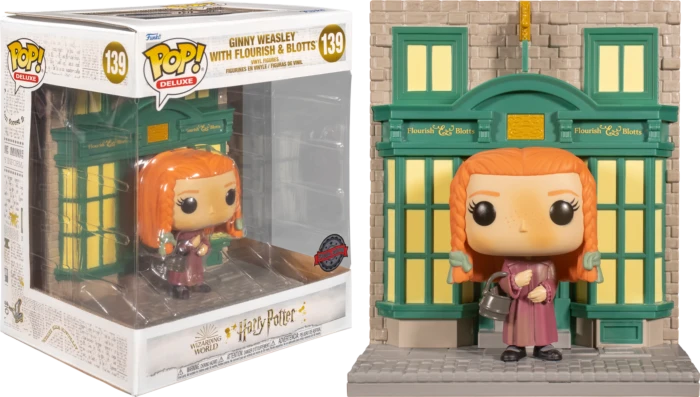 The Amazing Collectables Latest Additions Funko Pop! Harry Potter - Ginny Weasley With Flourish & Blotts Diagon Alley Diorama Deluxe #139 3 The Amazing Collectables Latest Additions Funko Pop! Harry Potter - Ginny Weasley With Flourish & Blotts Diagon Alley Diorama Deluxe #139