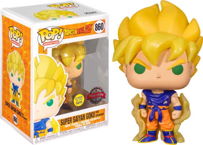 The Amazing Collectables Funko Pop! Dragon Ball Z - Super Saiyan Goku First Appearance Glow In The Dark #860 4 The Amazing Collectables Funko Pop! Dragon Ball Z - Super Saiyan Goku First Appearance Glow In The Dark #860