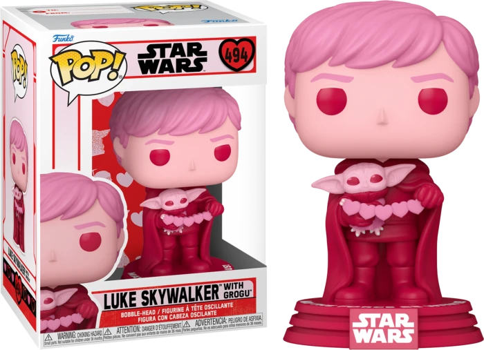 The Amazing Collectables Funko Pop! Star Wars: The Mandalorian - Luke Skywalker With Grogu Valentine's Day #494 3 The Amazing Collectables Funko Pop! Star Wars: The Mandalorian - Luke Skywalker With Grogu Valentine's Day #494