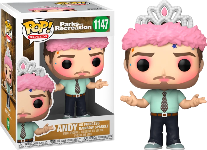 The Amazing Collectables Funko Pop! Parks And Recreation - Andy As Princess Rainbow Sparkle #1147 Television 3 The Amazing Collectables Funko Pop! Parks And Recreation - Andy As Princess Rainbow Sparkle #1147 Television