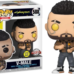 The Amazing Collectables Funko Pop! Cyberpunk 2077 - V-Male Glow In The Dark #588