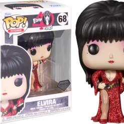 The Amazing Collectables Funko Pop! Elvira - Elvira With Heart Diamond Glitter 40th Anniversary #68 Icons