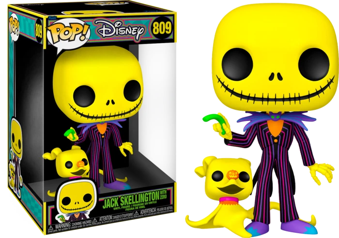 The Amazing Collectables Funko Pop! The Nightmare Before Christmas - Jack Skellington With Zero Blacklight Jumbo #809 Blacklight ✨ 3 The Amazing Collectables Funko Pop! The Nightmare Before Christmas - Jack Skellington With Zero Blacklight Jumbo #809 Blacklight ✨