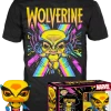 The Amazing Collectables Funko Pop! Marvel: Blacklight - Wolverine Blacklight & T-Shirt Box Set