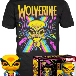 The Amazing Collectables Funko Pop! Marvel: Blacklight - Wolverine Blacklight & T-Shirt Box Set