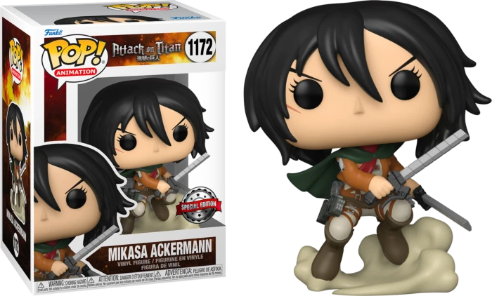 The Amazing Collectables Animation Funko Pop! Attack On Titan - Mikasa Ackerman With Swords #1172 3 The Amazing Collectables Animation Funko Pop! Attack On Titan - Mikasa Ackerman With Swords #1172