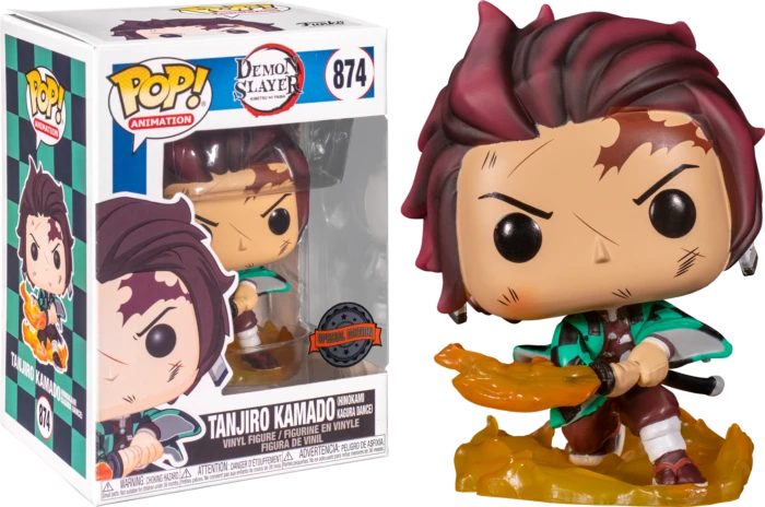 The Amazing Collectables Funko Pop! Demon Slayer - Tanjiro With Flaming Blade #874 - Chase Chance 3 The Amazing Collectables Funko Pop! Demon Slayer - Tanjiro With Flaming Blade #874 - Chase Chance