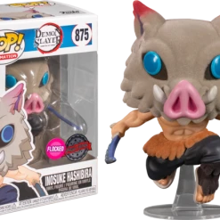 The Amazing Collectables Funko Pop! Demon Slayer - Inosuke Hashibira Flocked #875 - Chase Chance