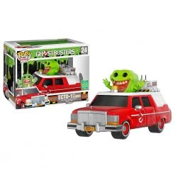 The Amazing Collectables Funko Pop! Rides - Ghostbusters - Slimer With Red Ecto-1 #24 (2016 SDCC Exclusive) Movies