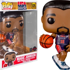 The Amazing Collectables Sports Funko Pop! NBA Basketball - Magic Johnson 1992 Team USA Jersey 10" #125