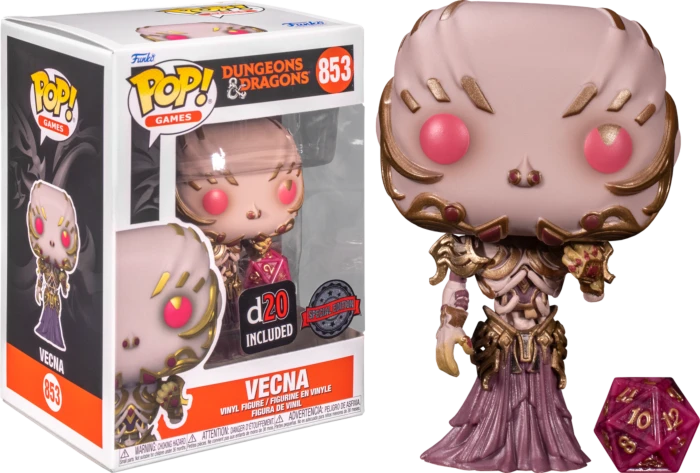 The Amazing Collectables Funko Pop! Dungeons & Dragons - Vecna Metallic Pop! Vinyl Figure With D20 Dice #853 3 The Amazing Collectables Funko Pop! Dungeons & Dragons - Vecna Metallic Pop! Vinyl Figure With D20 Dice #853