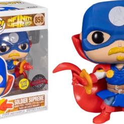 The Amazing Collectables Latest Additions Funko Pop! Infinity Warps - Soldier Supreme With No Shield Glow In The Dark #858