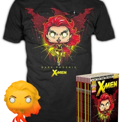 The Amazing Collectables Funko - X-Men - Dark Phoenix Orange Translucent - Vinyl Figure & T-Shirt Box Set