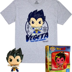 The Amazing Collectables Funko - Dragon Ball Z - Vegeta Metallic - Vinyl Figure & T-Shirt Box Set Animation
