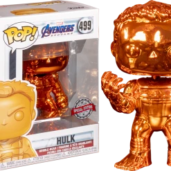 The Amazing Collectables Funko Pop! Avengers 4: Endgame - Hulk With Nano Gauntlet Orange Chrome #499