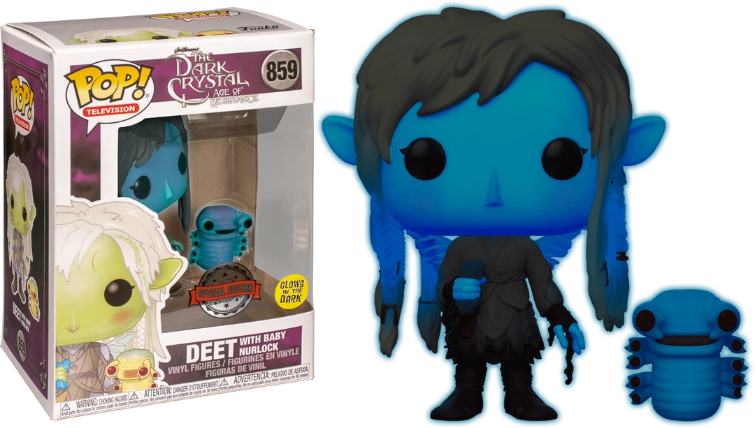 The Amazing Collectables Television Funko Pop! The Dark Crystal: Age Of Resistance - Deet With Baby Nurlock Blue GITD #859 3 The Amazing Collectables Television Funko Pop! The Dark Crystal: Age Of Resistance - Deet With Baby Nurlock Blue GITD #859