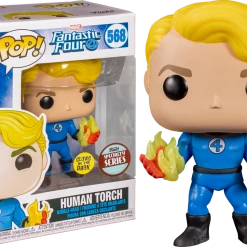 The Amazing Collectables Funko Pop! Fantastic Four - Human Torch Glow In The Dark #568