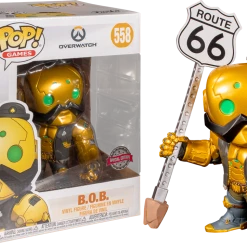 The Amazing Collectables Video Games Funko Pop! Overwatch - B.O.B. Gold Metallic 6" Super Sized #558