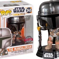 The Amazing Collectables Funko Pop! Star Wars: The Mandalorian - The Mandalorian Chrome #345