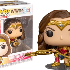 The Amazing Collectables Latest Additions Funko Pop! Wonder Woman 1984 - Wonder Woman With Lasso Metallic #321