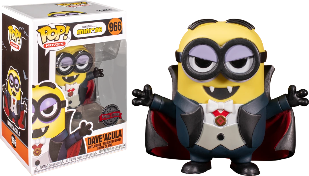 The Amazing Collectables Funko Pop! Minions Universal Monsters - Dave'acula #966 Movies 3 The Amazing Collectables Funko Pop! Minions Universal Monsters - Dave'acula #966 Movies