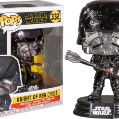 The Amazing Collectables Funko Pop! Star Wars Episode IX: The Rise Of Skywalker - Knight Of Ren With Club Hematite Chrome #332