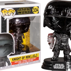 The Amazing Collectables Funko Pop! Star Wars Episode IX: The Rise Of Skywalker - Knight Of Ren With Cannon Hematite Chrome #334