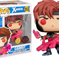 The Amazing Collectables Funko Pop! X-Men - Gambit With Cards Translucent Glow In The Dark #553