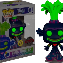 The Amazing Collectables Funko Pop! Trolls World Tour - King Trollex Glow In The Dark #881