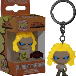 The Amazing Collectables Funko Pocket Pop! Keychain - All Might Weakened Glow In The Dark