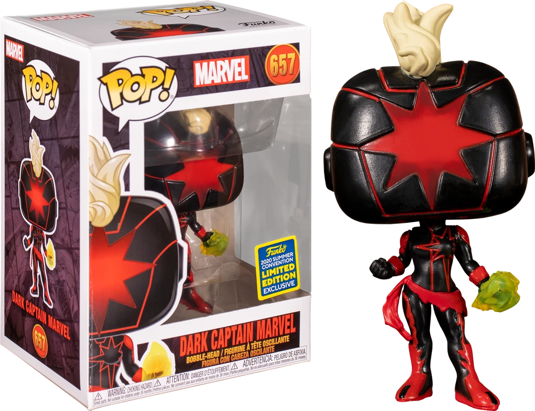 The Amazing Collectables Funko Pop! Captain Marvel - Dark Captain Marvel #657 (2020 Summer Convention Exclusive) 3 The Amazing Collectables Funko Pop! Captain Marvel - Dark Captain Marvel #657 (2020 Summer Convention Exclusive)