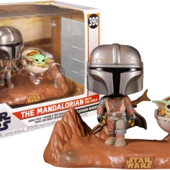 The Amazing Collectables Funko Pop! Star Wars: The Mandalorian – The Mandalorian And The Child (Baby Yoda) TV Moments - 2-Pack #390