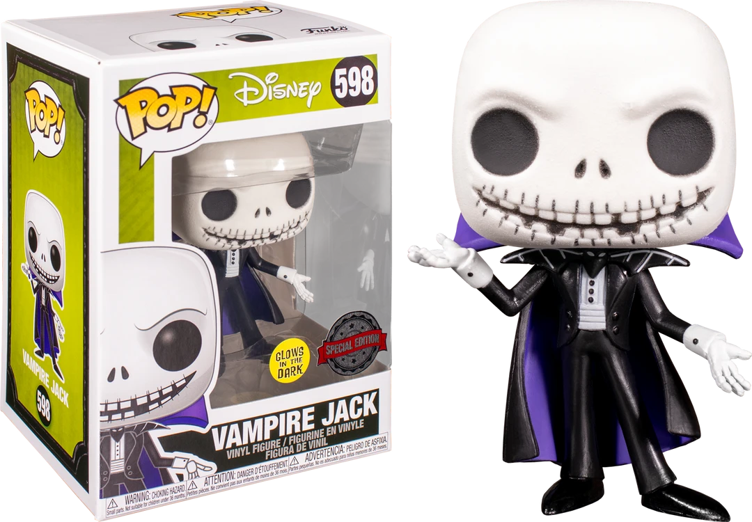 The Amazing Collectables Funko Pop! The Nightmare Before Christmas - Vampire Jack Glow In The Dark #598 4 The Amazing Collectables Funko Pop! The Nightmare Before Christmas - Vampire Jack Glow In The Dark #598
