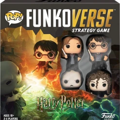 The Amazing Collectables Latest Additions Funkoverse - Harry Potter - Harry, Hermione, Bellatrix & Voldemort Pop! - Strategy Game 4-Pack