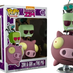 The Amazing Collectables Funko Pop! Rides - Invader Zim - Zim & GIR On The Pig #41 Animation