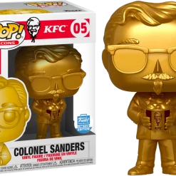 The Amazing Collectables Icons Funko Pop! KFC - Colonel Sanders Metallic Gold #05 - Vinyl Figure & T-Shirt Box Set