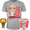 The Amazing Collectables Icons Funko Pop! KFC - Colonel Sanders Metallic Gold #05 - Vinyl Figure & T-Shirt Box Set