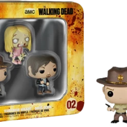 The Amazing Collectables Funko! The Walking Dead - Daryl, Sheriff And TB Walker Pocket Pop 3-Pack Tin