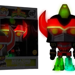 The Amazing Collectables Television Funko Pop! Power Rangers - Megazord 6” Super Sized Glow In The Dark #497
