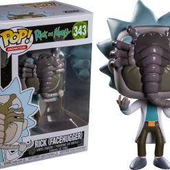 The Amazing Collectables Animation Funko Pop! Rick And Morty - Rick With Facehugger #343