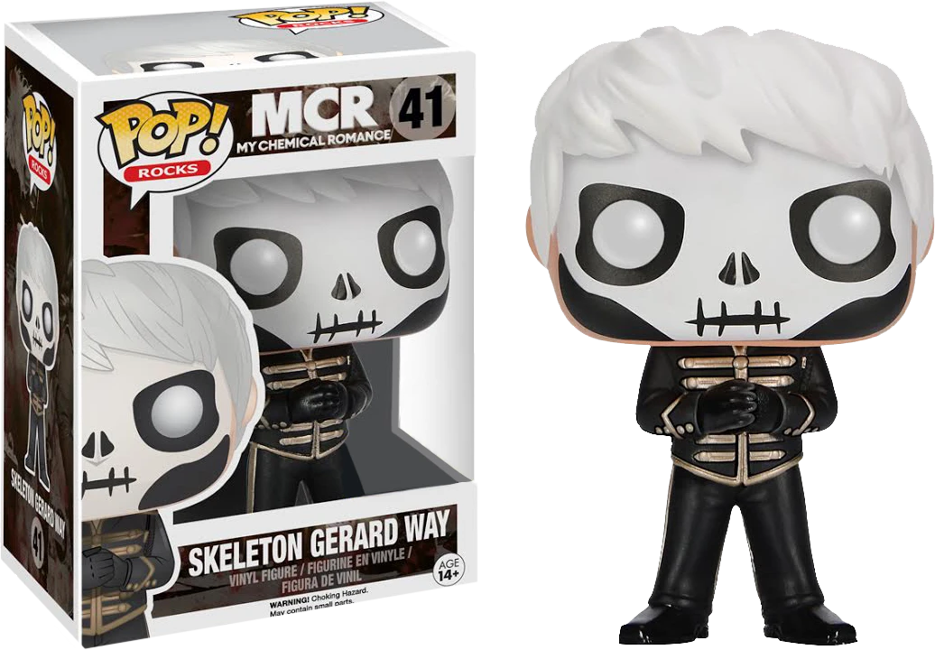 The Amazing Collectables Rocks Funko Pop! My Chemical Romance - Gerard Way The Black Parade Skeleton Face #41 3 The Amazing Collectables Rocks Funko Pop! My Chemical Romance - Gerard Way The Black Parade Skeleton Face #41